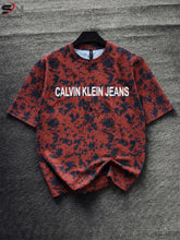Oversized Tie-Dye Print Waffle Knit Maroon T-Shirt for Men | Premium Streetwear Tee