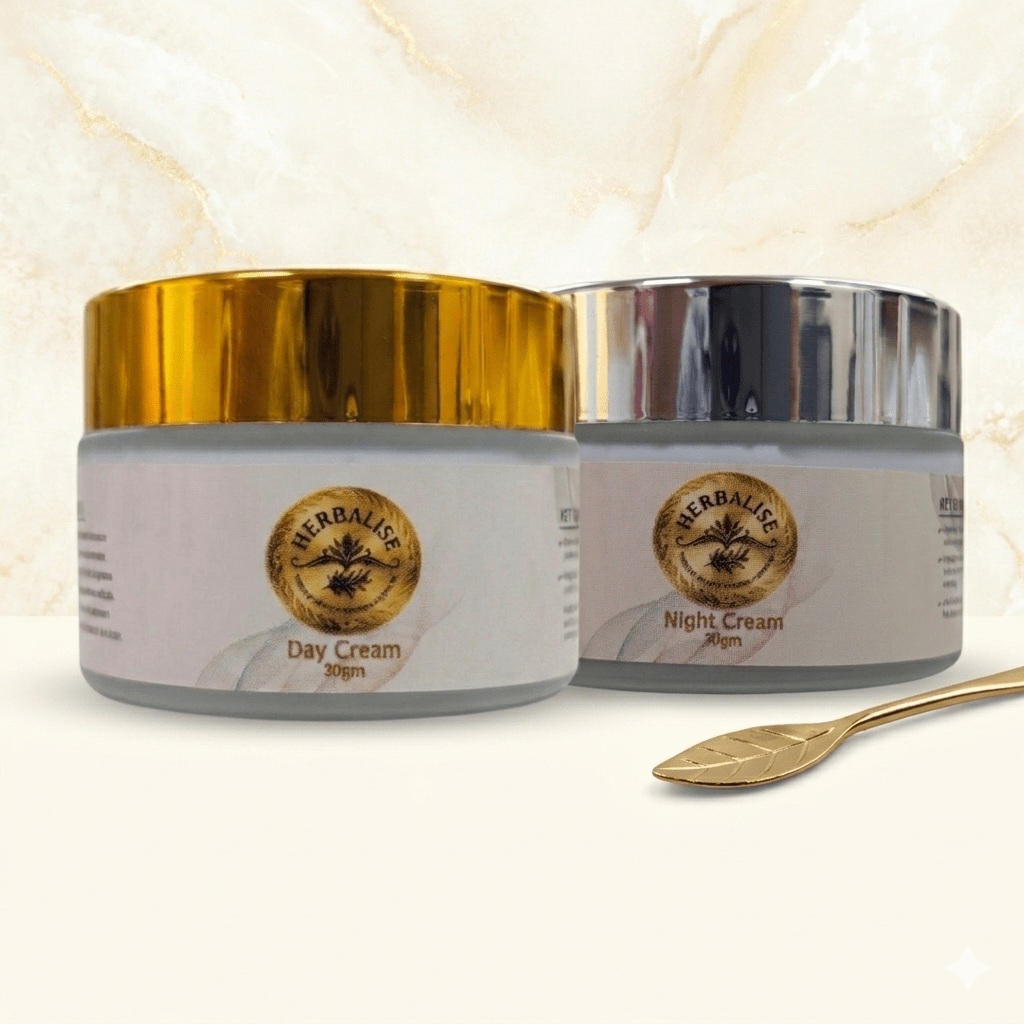 Herbalise Day & Night Cream Combo Pack 30gm Each | Herbal Face Cream for Women | Day Cream Night Cream Set - herbalise