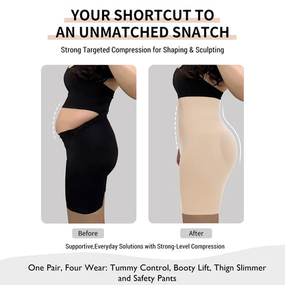 High Waisted Plus Size Shapewear Shorts for Women