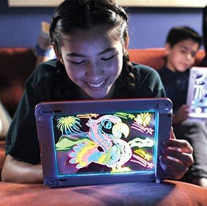 Kids Learning Magic Drawing Pad with LED Light Board