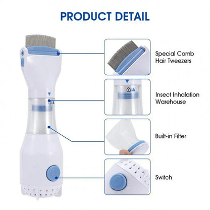 Electronic Hair and Scalp Comb with Disposable Filter System