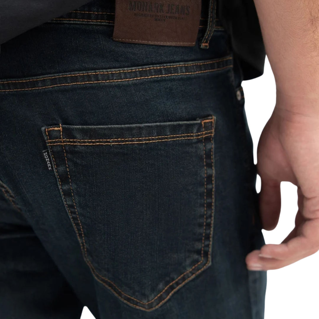 Men's DarkBlack Denim Jeans - Regular/Straight Fit, Export Quality
