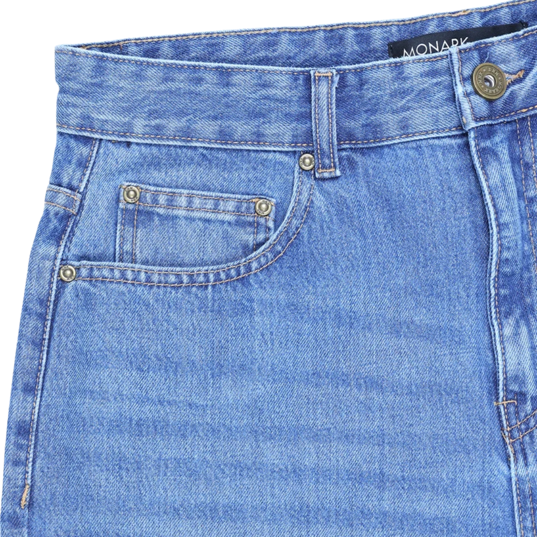 Men's Light Blue Denim Jeans - Regular/Straight Fit, Export Quality
