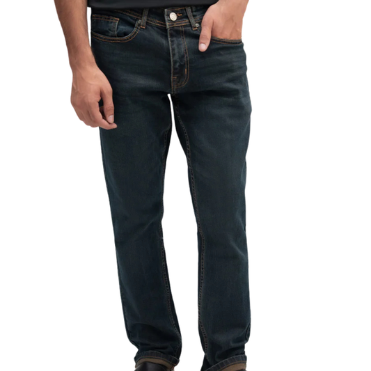Men's DarkBlack Denim Jeans - Regular/Straight Fit, Export Quality