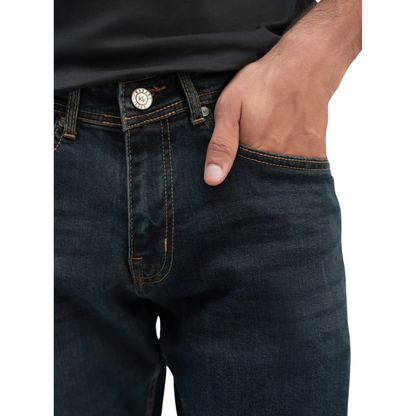 Men's DarkBlack Denim Jeans - Regular/Straight Fit, Export Quality