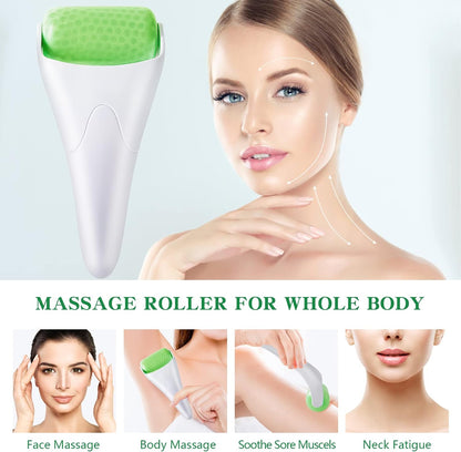 Reusable Ice Roller for Face and Eyes, Cooling Facial Massage Tool for Skincare