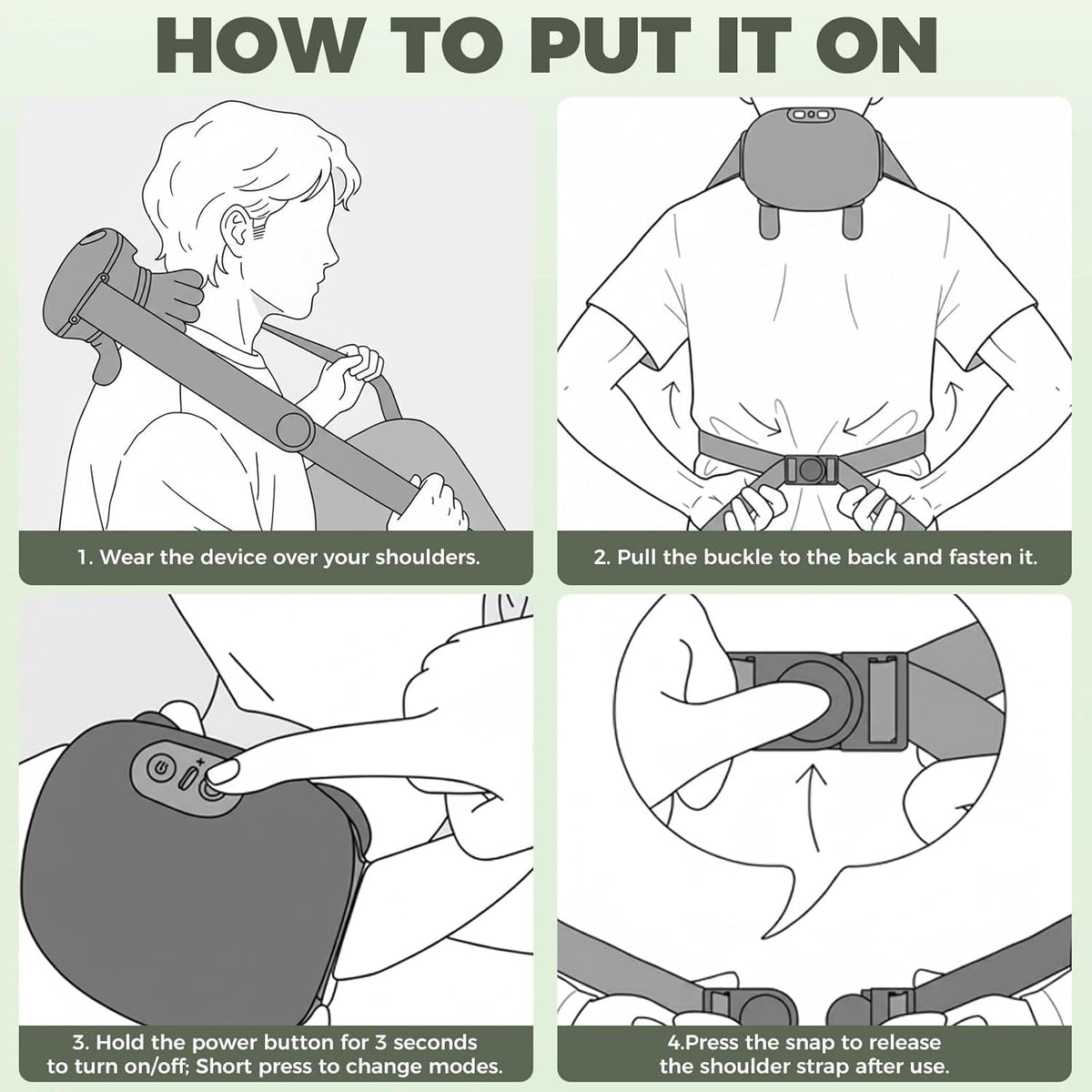 Wireless Neck and Shoulder Massager with Heat