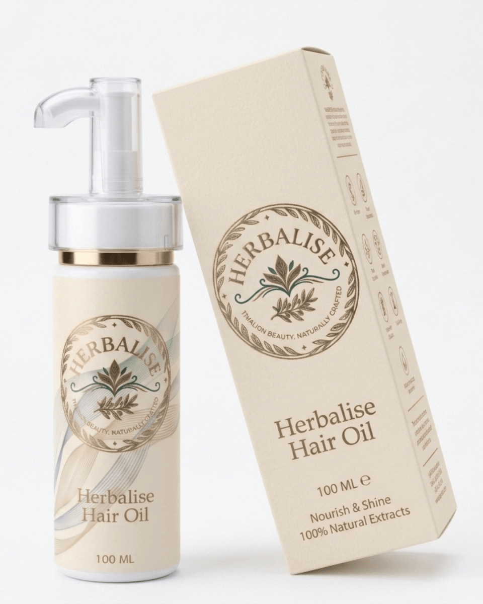 Herbalise Hair Oil 150ml – Argan, Rosemary & Black Seed for Growth - herbalise