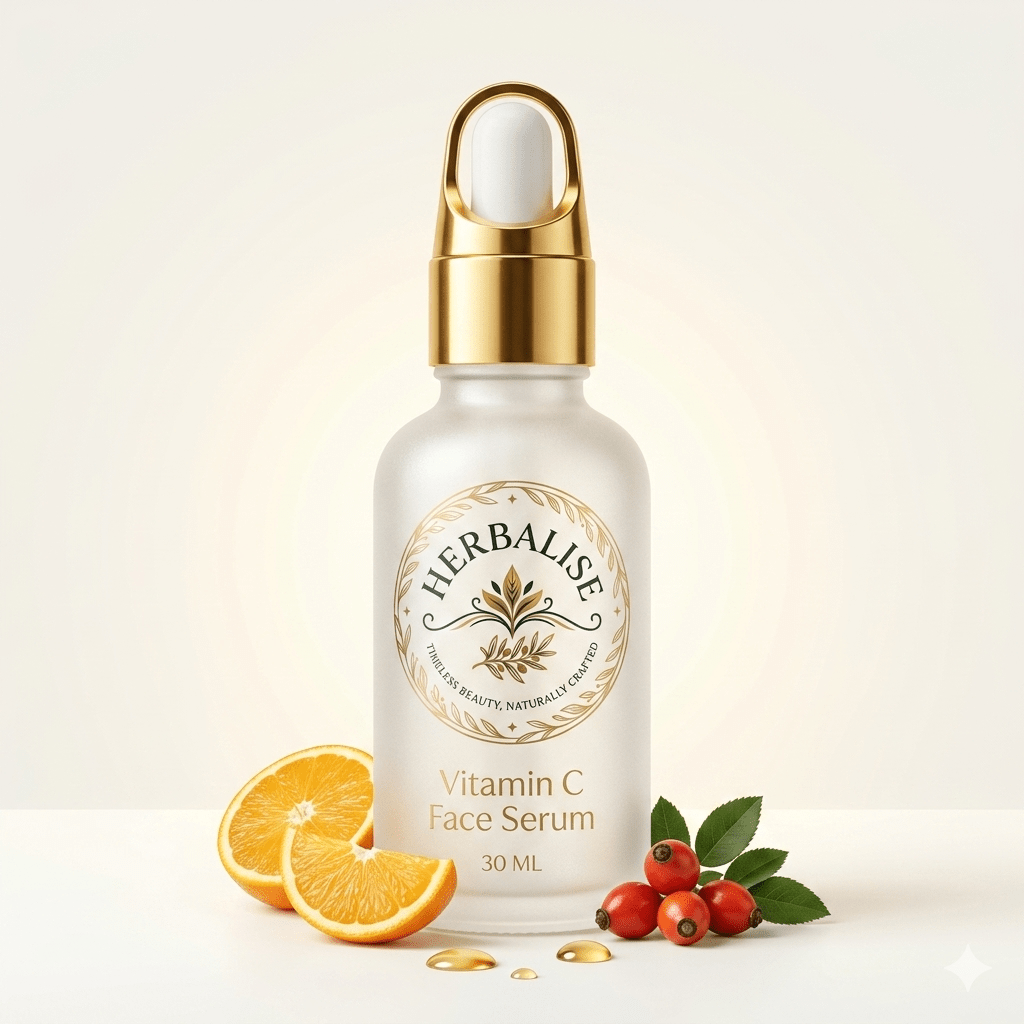 Herbalise Vitamin C Face Serum 30ml – Rosehip & Niacinamide Glow - herbalise